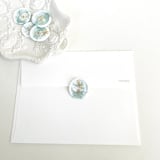 "Queen Anne's Lace Wax Seal in Sage Marble | Pack of 10" - Wax Seals in multicolor by Caitlin Home
