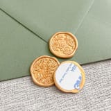 "Roses self-adhesive wax seals in yellow gold | Set of 10" - Wax Seals in gold by Maria Ferrer G.