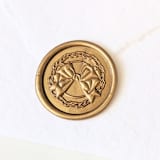 "Wreath - Customizable Color- Set of 25  Hand-crafted Wax Seals" - Wax Seals in gold by Inkspiringletters