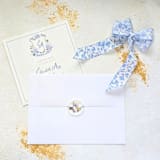 "Amethyst and Gold- Dried and Pressed Florals on White - Customizable Shape- Set of 25 Wax Seals" - Wax Seals in multicolor by Inkspiringletters