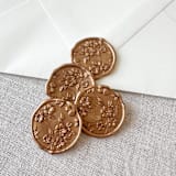 "Customizable Color floral pattern 3D wax seal stickers | Set of 10" - Wax Seals in multicolorassorted-colors by Maria Ferrer G.