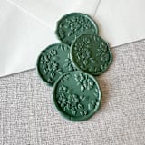 "Customizable Color floral pattern 3D wax seal stickers | Set of 10" - Wax Seals in multicolorassorted-colors by Maria Ferrer G.