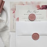 "Customizable Color Carnation Self-adhesive Wax Seals, Set of 5" - Wax Seals in pink by MC silverlinings