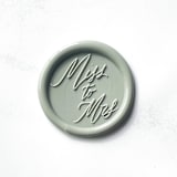 "Miss to Mrs Wax Seals in Thyme Pack of 10" - Wax Seals in green by Abby Choi