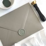 "Miss to Mrs Wax Seals in Thyme Pack of 10" - Wax Seals in green by Abby Choi