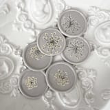"Queen Anne's Lace in Linen Wax Seals | Pack of 10" - Wax Seals in gray by Caitlin Home