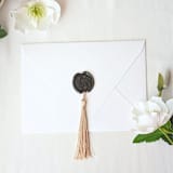 "Hat Toss- Customizable Wax Color- Set of 25 Hand-crafted Wax Seals with Gold Tassels" - Wax Seals in multicolor by Inkspiringletters