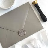 "At Last in Clay, Pack of 10" - Wax Seals in gray by Abby Choi