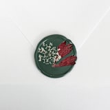 "Queen Anne's Lace Wax Seal in Green | Pack of 10" - Wax Seals in green by Caitlin Home
