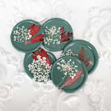 "Queen Anne's Lace Wax Seal in Green | Pack of 10" - Wax Seals in green by Caitlin Home