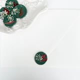 "Queen Anne's Lace Wax Seal in Green | Pack of 10" - Wax Seals in green by Caitlin Home