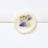 "Amethyst and Gold- Dried and Pressed Florals on Vellum - Customizable Shape- Set of 25 Wax Seals" - Wax Seals in multicolor by Inkspiringletters