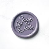 "Save the Date in Lavender Pack of 10" - Wax Seals in purple by Abby Choi