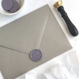 "Save the Date in Lavender Pack of 10" - Wax Seals in purple by Abby Choi
