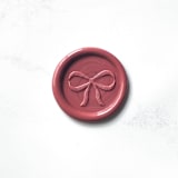 "Bow in Rose Pack of 10" - Wax Seals in pink by Abby Choi