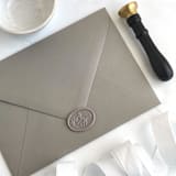 "Happily Ever After in Clay Pack of 10" - Wax Seals in gray by Abby Choi