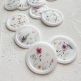 "Self-adhesive wax seal | Bright watercolor florals design - translucent" - Wax Seals in white by Cara Jo Knapp