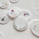 "Self-adhesive wax seal | Bright watercolor florals design - translucent" - Wax Seals in white by Cara Jo Knapp