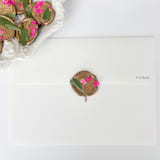 "Pink Baby's Breath Wax Seal in Gold | Pack of 10" - Wax Seals in gold by Caitlin Home