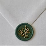 "Botanical Leaf Wax Seals with Gold Accent (set of 10 custom seals)" - Wax Seals in multicolorassorted-colors by Vee
