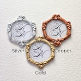 "Framed Flourised Monogram- Customizable Fine Art Hand-crafted Wax Seals- Set of 25" - Wax Seals in clear by Inkspiringletters