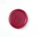 "Delicate Flower Wax Seal in Sangria, Pack of 10" - Wax Seals in red by Abby Choi
