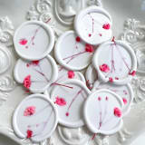 "Pink Baby's Breath Wax Seal in White| Pack of 10" - Wax Seals in pink by Caitlin Home