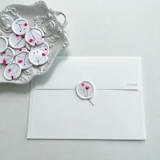 "Pink Baby's Breath Wax Seal in White| Pack of 10" - Wax Seals in pink by Caitlin Home