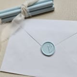 "Customizable Color "V" Monogrammed Self-adhesive Wax Seals, Set of 5" - Wax Seals in multicolorassorted-colors by MC silverlinings