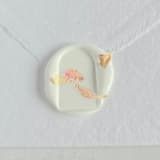 "Blush & Ivory Florals on White Wax- Customizable Shape- Set of 25 Hand-crafted Wax Seals" - Wax Seals in white by Inkspiringletters