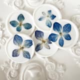 "Blue Hydrangea in White Wax Seals | Pack of 10" - Wax Seals in blue by Caitlin Home