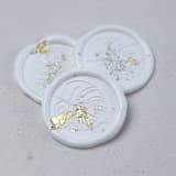 "Gold Flake Monstera Leaf Wax Seals | Set of 25" - Wax Seals in gold by Clove and Cedar Design