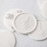 "English Garden (Sold in Sets of 10)" - Wax Seals in white by Lindsey Cain