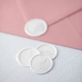 "English Garden (Sold in Sets of 10)" - Wax Seals in white by Lindsey Cain