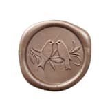 "Love Birds Wax Seal - Antique Gold - Set of 25" - Wax Seals in gold by Papel Custom Design