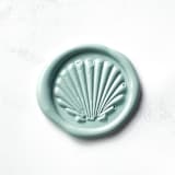 "Seashell in Sage Pack of 10" - Wax Seals in green by Abby Choi