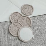 "Taupe nude roses wax seal stickers | Set of 10" - Wax Seals in natural by Orchid Studio