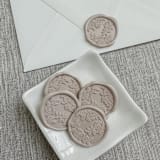 "Taupe nude roses wax seal stickers | Set of 10" - Wax Seals in natural by Orchid Studio