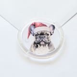 "Watercolor Santa Dogs- Customizable by Breed- Set of 25 Hand-crafted Clear Wax Seals" - Wax Seals in clear by Inkspiringletters