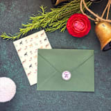 "Watercolor Santa Dogs- Customizable by Breed- Set of 25 Hand-crafted Clear Wax Seals" - Wax Seals in clear by Inkspiringletters