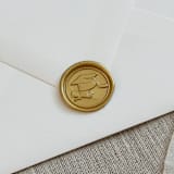 "Classic gold graduation wax seal stickers | Set of 10" - Wax Seals in gold by Maria Ferrer G.