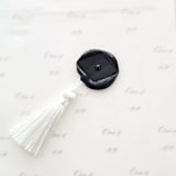 "Grad Cap with Mini White Tassel- Hand-crafted Wax Seals - Set of 25- Customizable Color" - Wax Seals in multicolor by Inkspiringletters