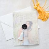 "Grad Cap with Mini White Tassel- Hand-crafted Wax Seals - Set of 25- Customizable Color" - Wax Seals in multicolor by Inkspiringletters