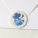 "Chinoiserie- A Blue Chinoiserie-inspired Pattern on Vellum Wax- Set of 25 Hand-crafted Wax Seals" - Wax Seals in clear by Inkspiringletters