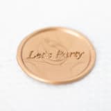 "Let's Party (Sold in Sets of 10)" - Wax Seals in gold by Lindsey Cain