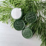 "Merry Christmas Green Wax Seal - set of 10" - Wax Seals in green by Honey Silks Co