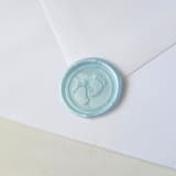 "Baby Feet- Customizable Color- Set of 25 Hand-crafted Wax Seals" - Wax Seals in multicolor by Inkspiringletters