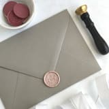 "At Last in Champagne, Pack of 10" - Wax Seals in pink by Abby Choi