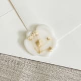 "Dried baby's breath translucent wax seals | Set of 10" - Wax Seals in clear by Maria Ferrer G.