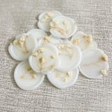 "Dried baby's breath translucent wax seals | Set of 10" - Wax Seals in clear by Maria Ferrer G.